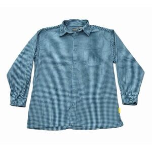 Vintage Silver Tab Levis Mens Flannel Button Up Shirt Y2K Teal Yellow Plaid XL